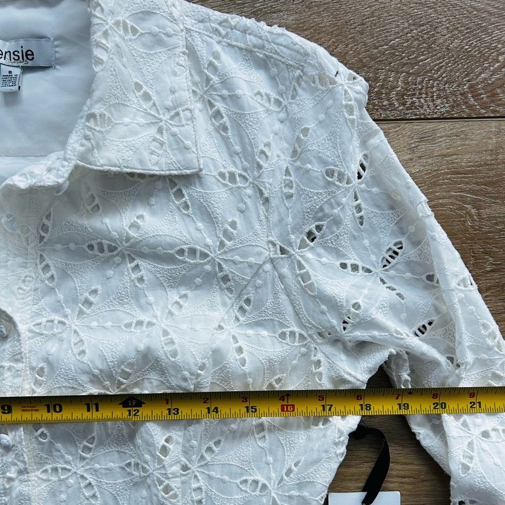 kenzie Cotton Eyelet Long-Sleeve Shirtdress - Picture 8 of 13